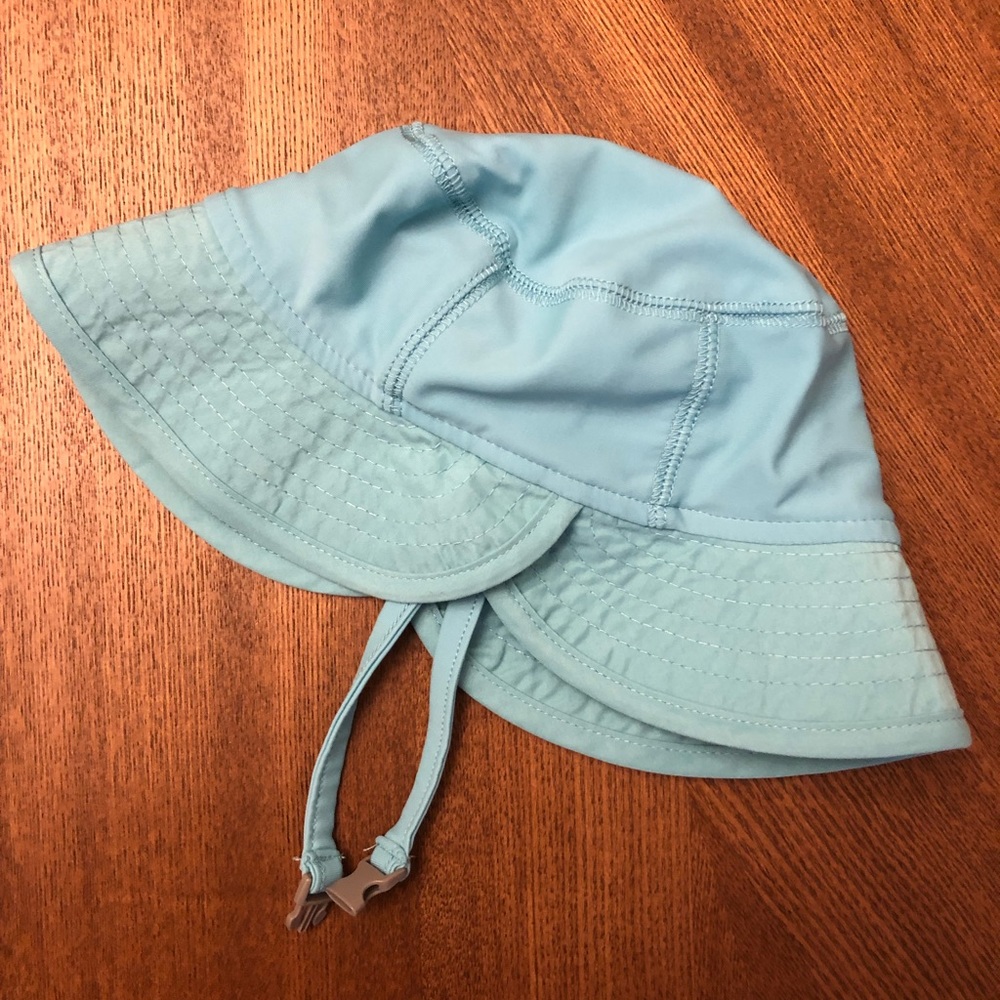 Primary baby sunhat - pool blue